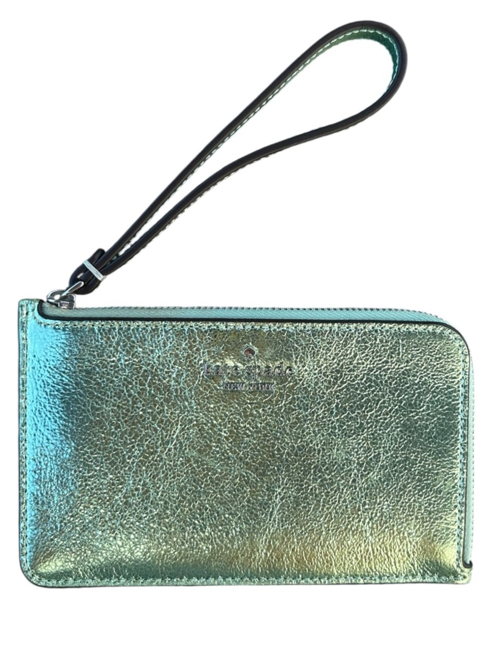 Kate Spade Lucy Metallic L-Zip Wristlet